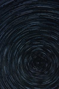 whorling spiral of lights, photo by David Becker